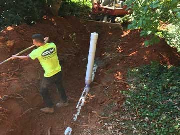 Sewer repair and sewer replacement services.