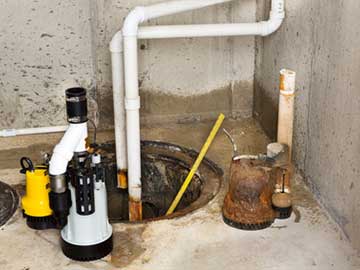 Sump pump replacement services.